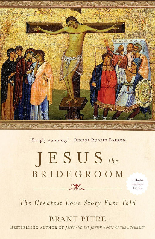Book cover of 'Jesus the Bridegroom' with religious artwork and text.