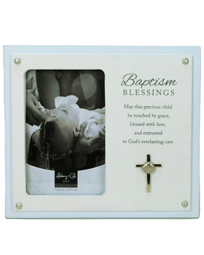 Baptism Blessings Photo Frame 8.5 x 7.5"
