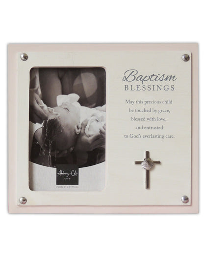 Baptism Blessings Photo Frame 8.5 x 7.5"