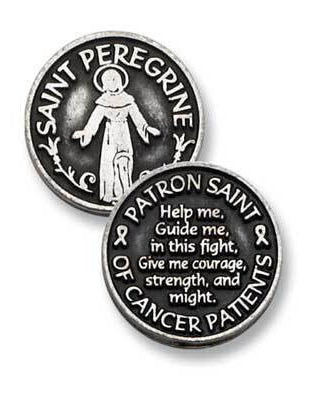 St. Peregrine Pewter Pocket Token 1"