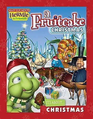 Cover of 'A Fruitcake Christmas' featuring characters from 'Herbie & Friends' with a festive background.
