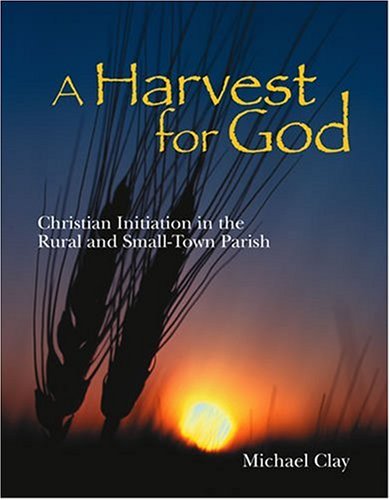 Book cover of 'A Harvest for God' with sunset and wheat field imagery