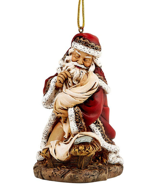 Adoring Santa Ornament 4.5"