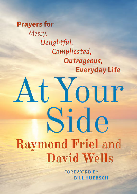 Book cover of 'At Your Side' with a sunset over water background