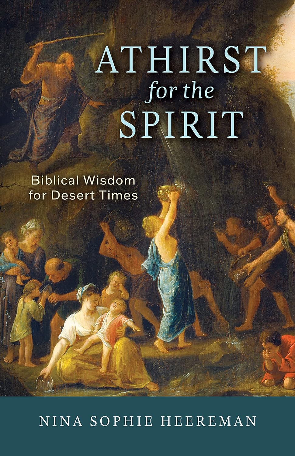Book cover of 'Athirst for the Spirit' with biblical scene illustration