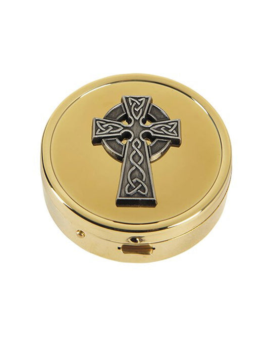 Brass Celtic Cross Pyx