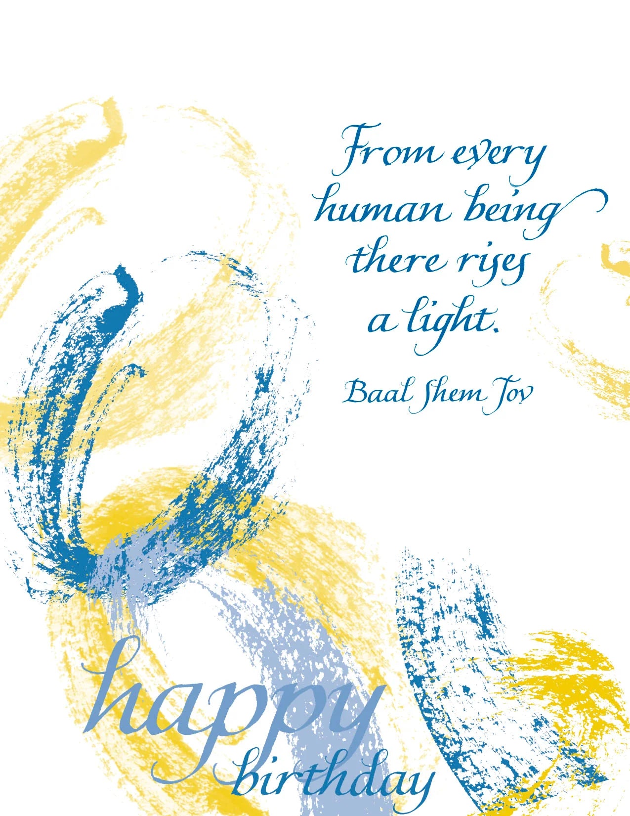 Baal Shem Tov Birthday Card