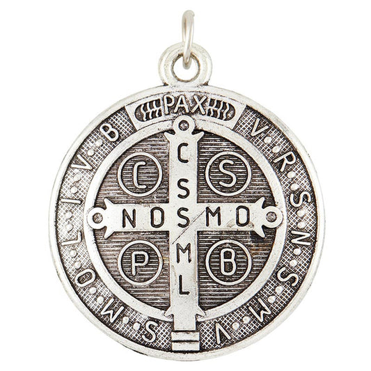 St. Benedict Antique Silver Jubilee Medal 3/4"