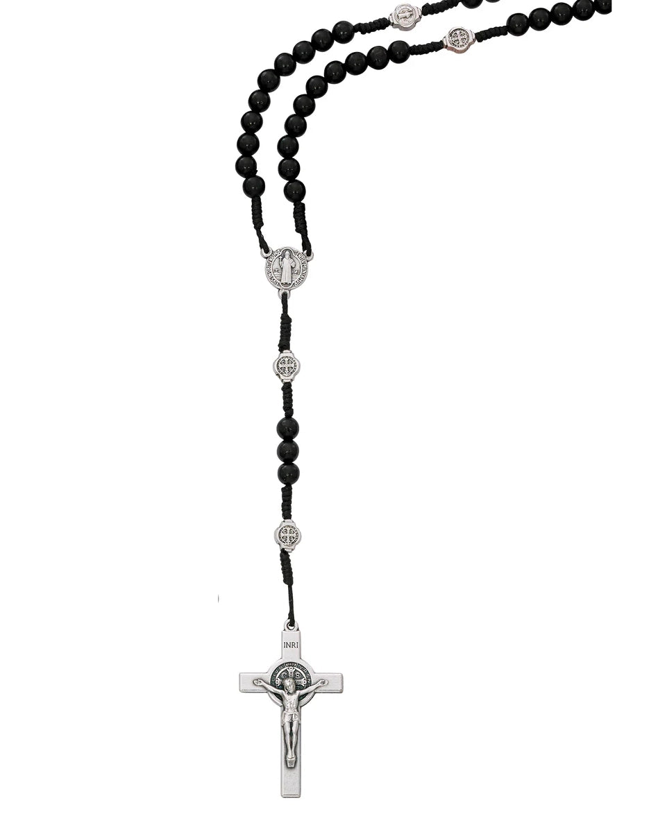 Black Wooden St. Benedict Rosary