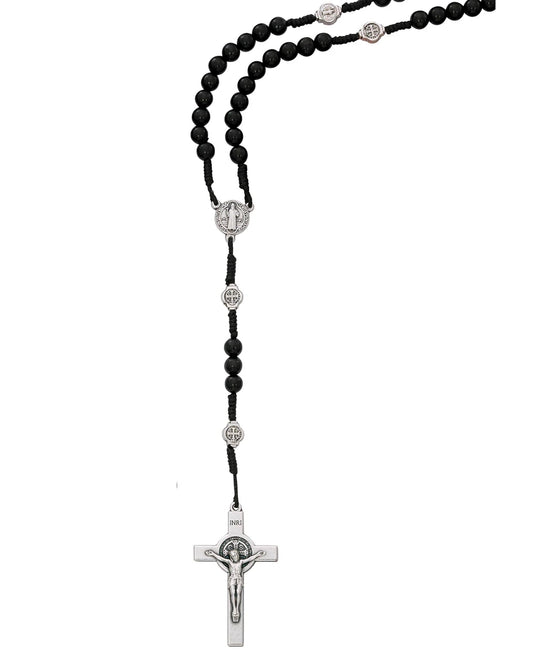 Black Wooden St. Benedict Rosary