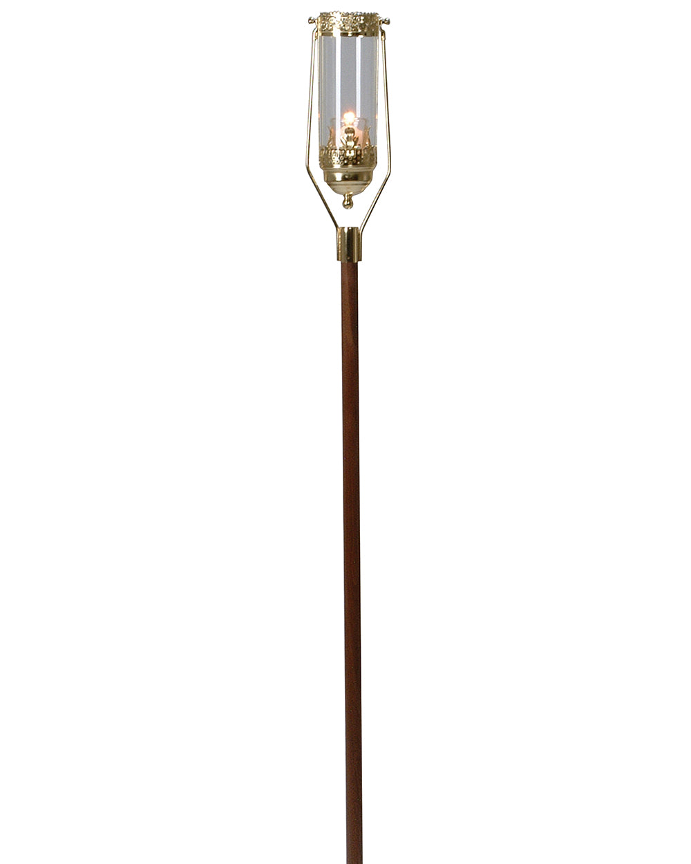 Brass and Walnut Swinging Processional Torch 60"
