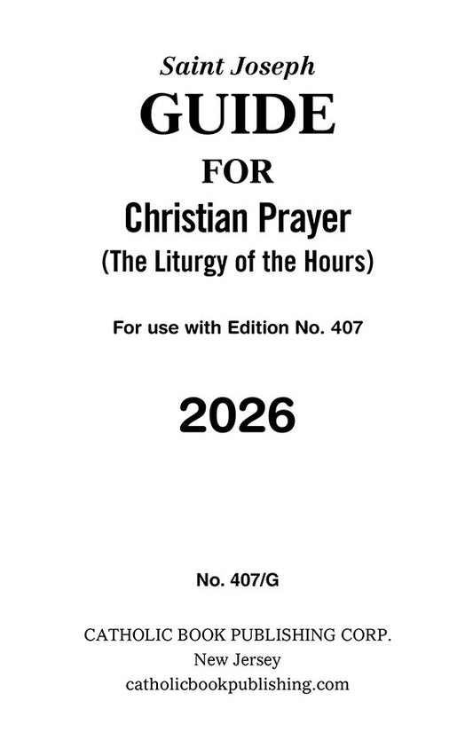 Annual Guide For Christian Prayer 2026 (Large Print)