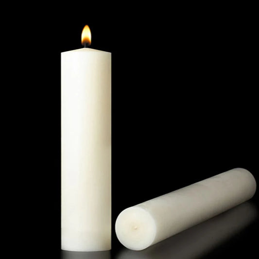 51% Beeswax Altar Candles: Large Diameter PE (Plain End)