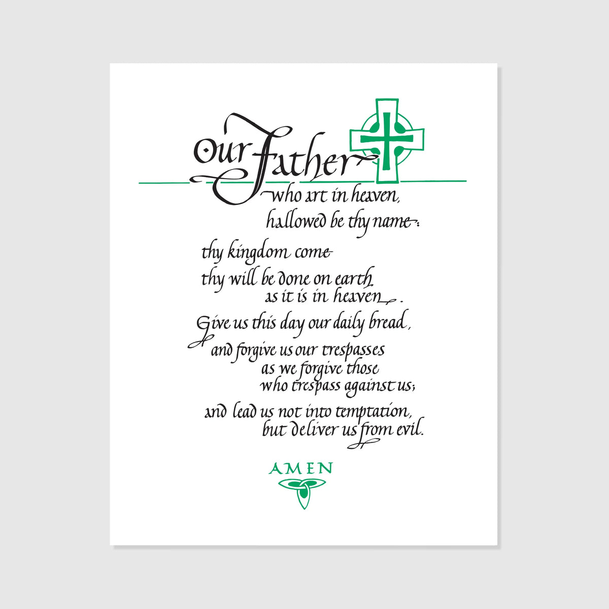 The Lord's Prayer Print 8 x 10"
