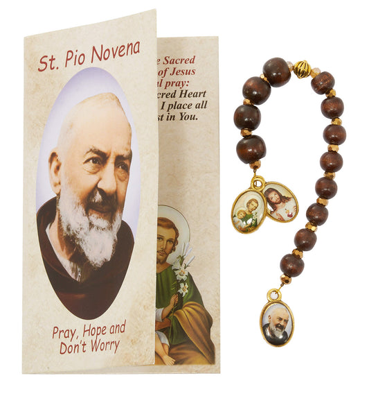 Chapelet de Saint Padre Pio avec livret