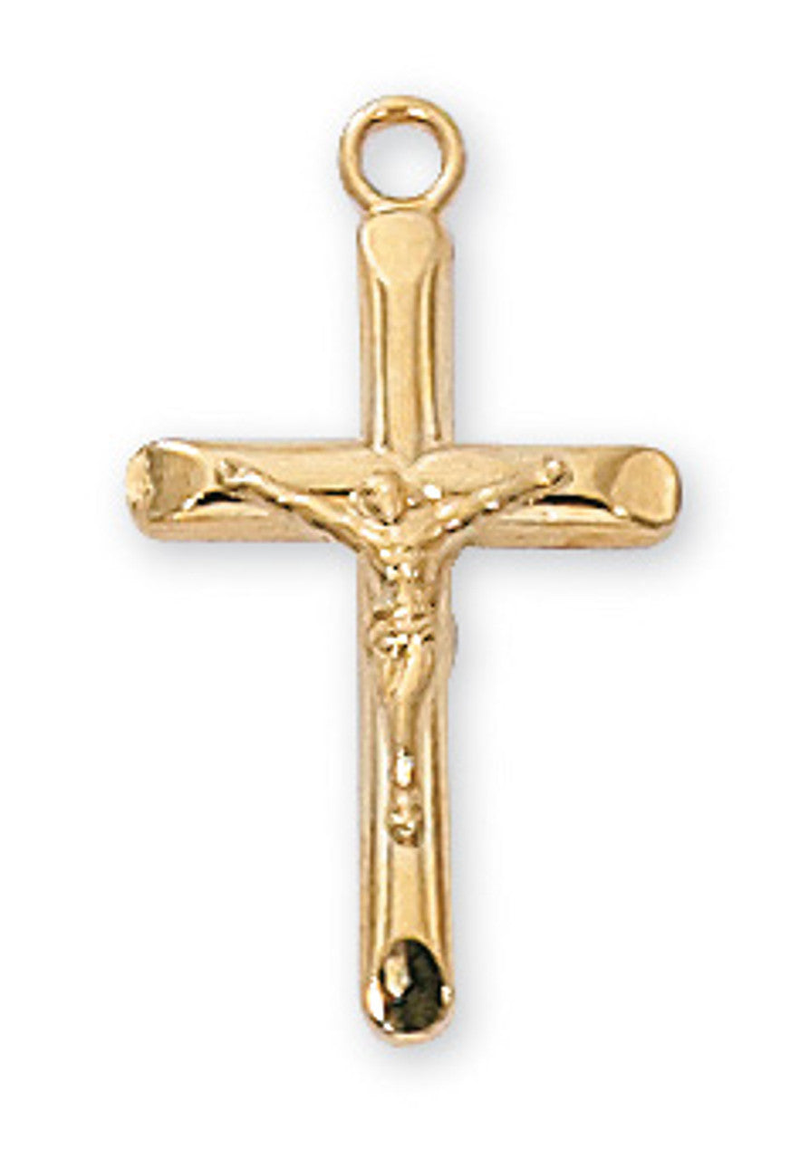Gold Over Silver Crucifix Pendant