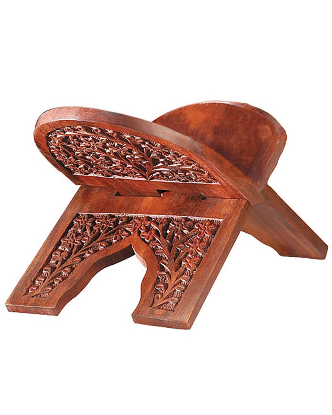 Carved Mango Wood Bible Stand