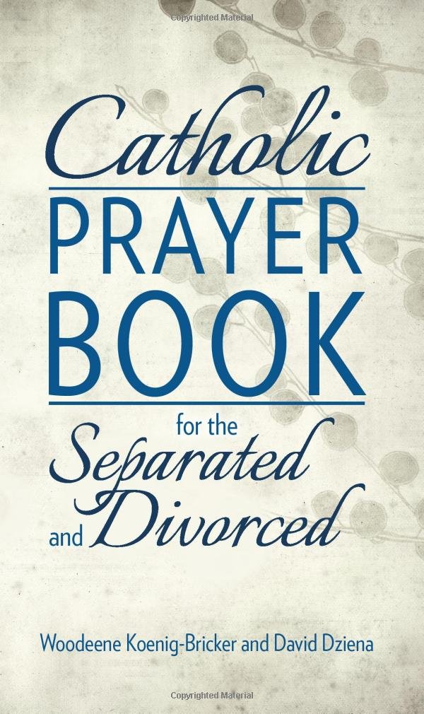 Cover of 'Catholic Prayer Book for the Separated and Divorced' with text and floral design.