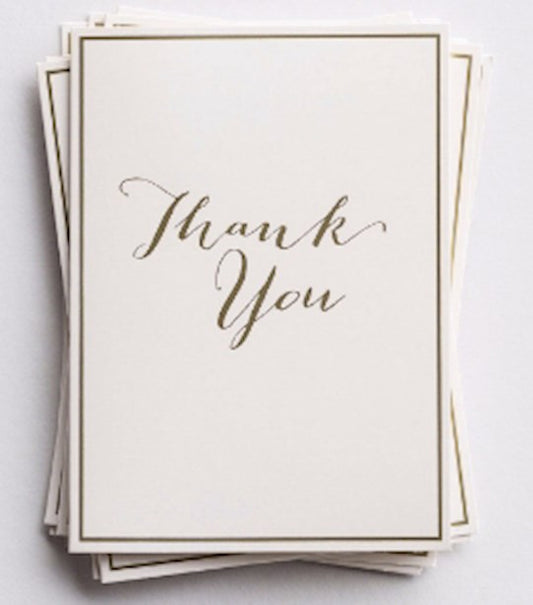 Classic Thank You Cards (Box of 10)