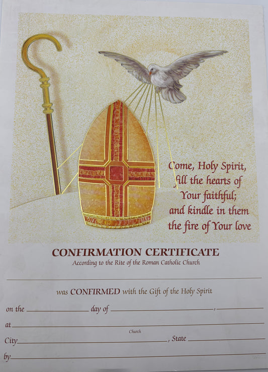 Confirmation Certificates: Come Holy Spirit (Pack of 100)