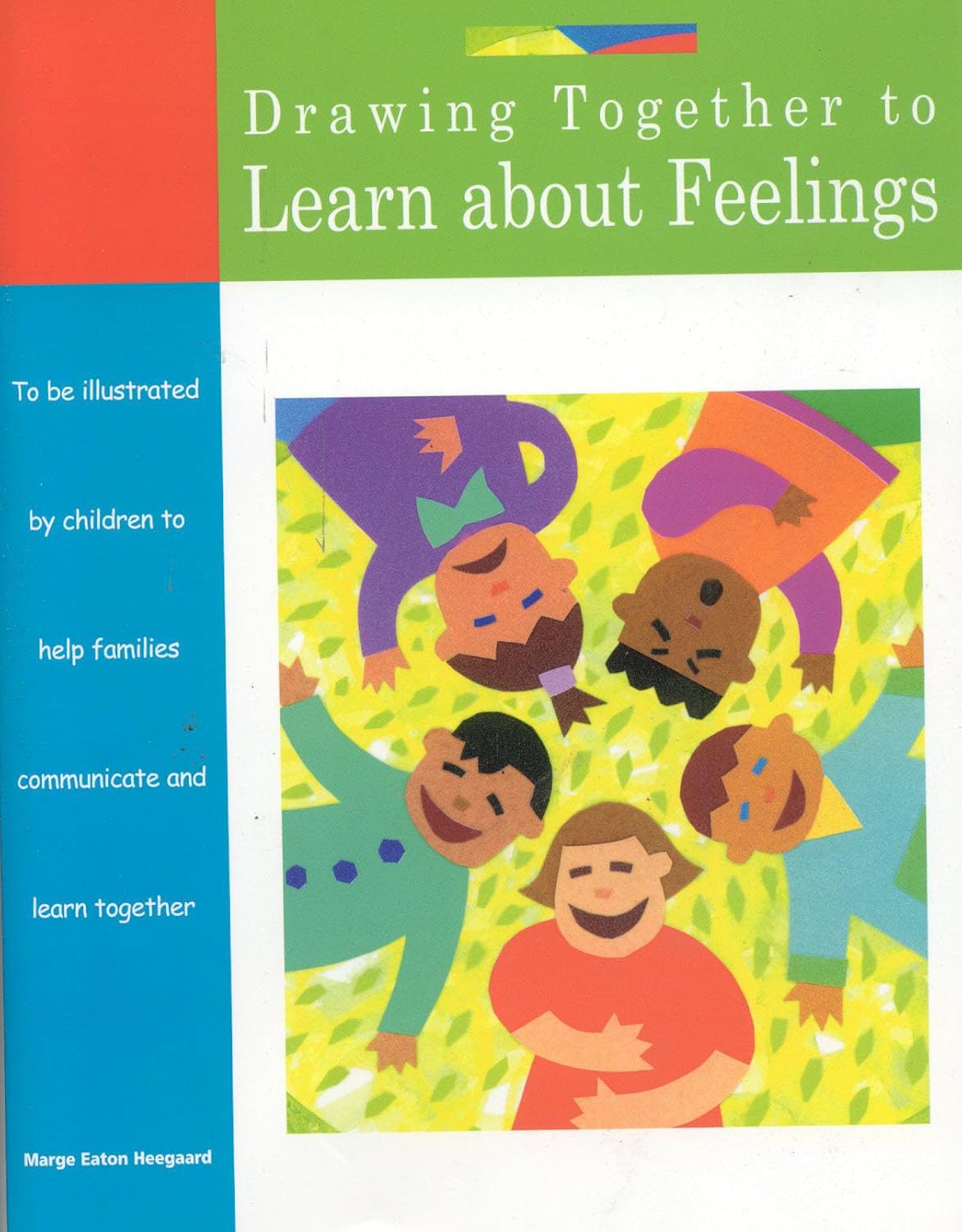 Book cover of 'Drawing Together to Learn about Feelings' with colorful illustrations of children.