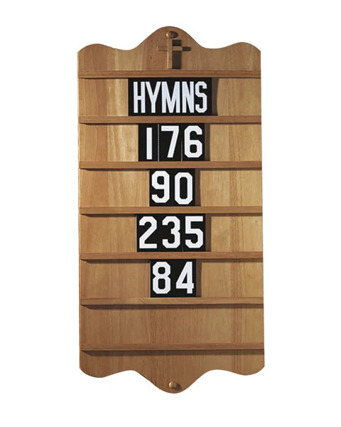 Wall Mount Hymn Board 16x32"