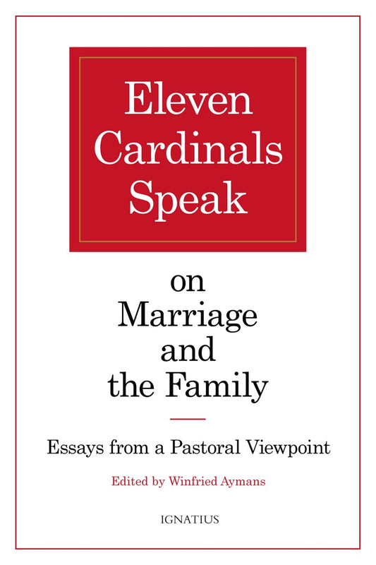 Book cover of 'Eleven Cardinals Speak on Marriage and the Family' with red and white design.