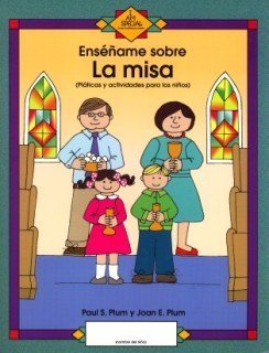 Book cover with illustration of a family in a church setting, colorful design.