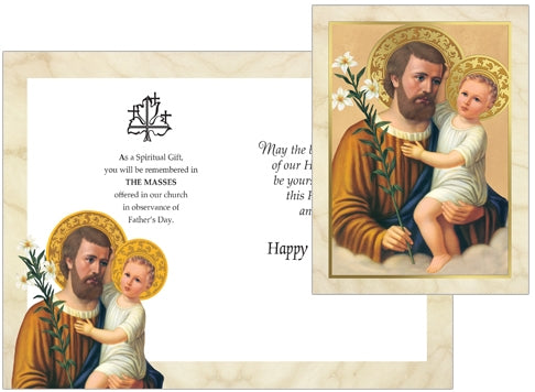 Father’s Day Mass Cards, Gold Foil, Box of 100
