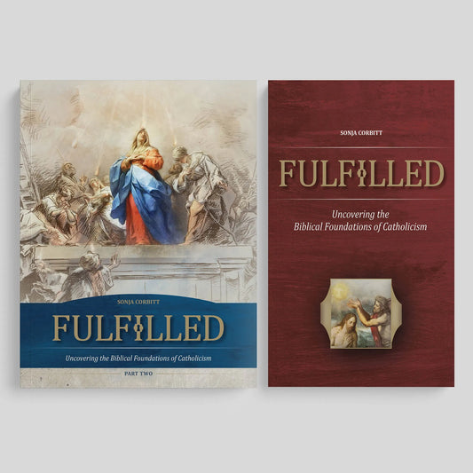 Two books titled 'Fulfilled' on a light gray background