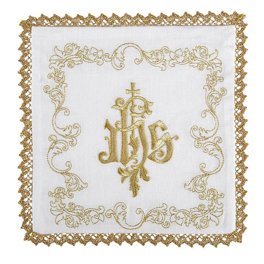Gold and White IHS Altar Linen Gift Set