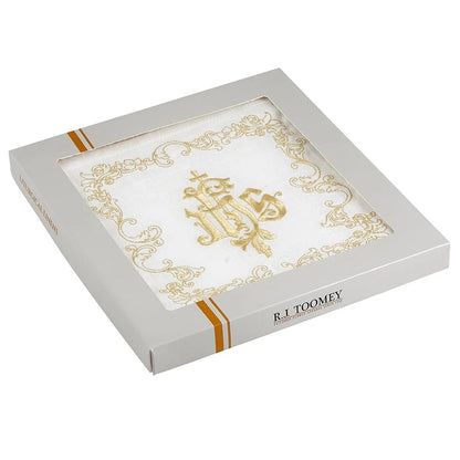 Gold and White IHS Altar Linen Gift Set
