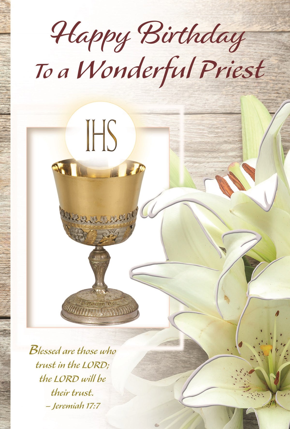 Greeting Card - Happy Birthday to a Wonderful Priest
