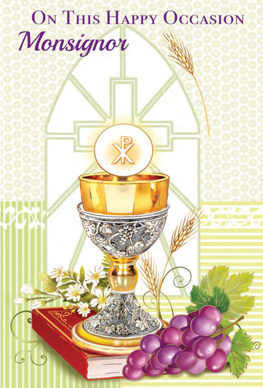 Greeting Card - On this Happy Occasion for Monsignor