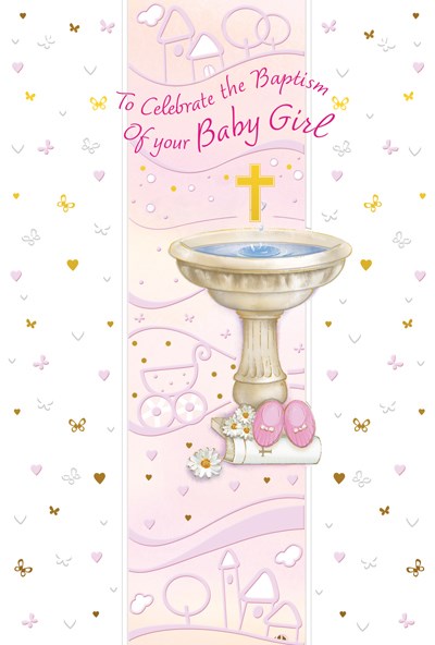 Greeting Card - Baptism for Girl (Matthew 19:14)