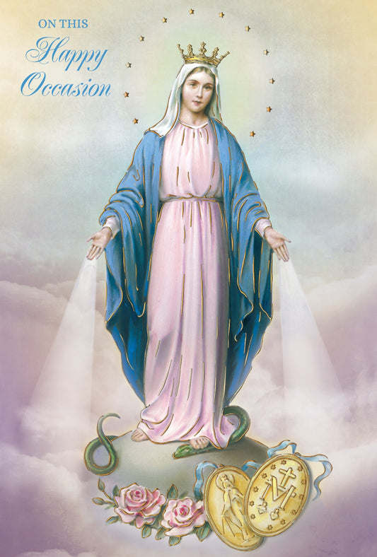 Greeting Card: Miraculous Medal Happy Occasion