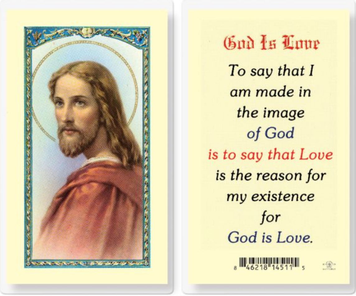 God is Love Holy Card