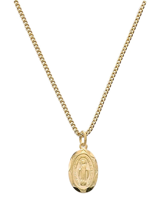 Gold-Plated Miraculous Medal Baby Necklace