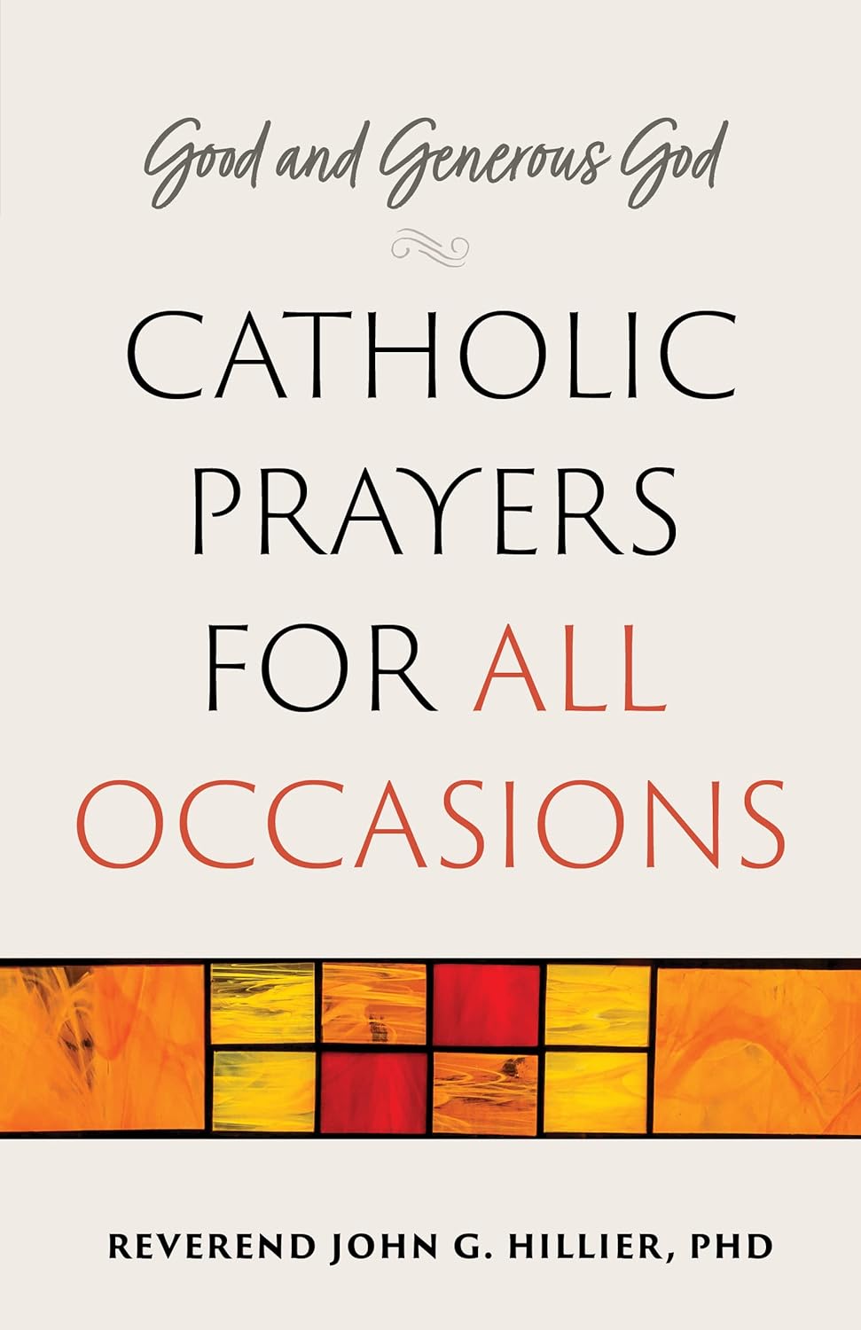 Book cover of 'Catholic Prayers for All Occasions' with a colorful design at the bottom.