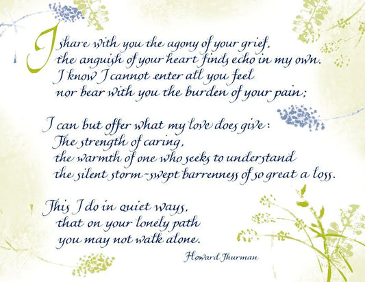 Poem by Howard Thurman with decorative elements on a light background