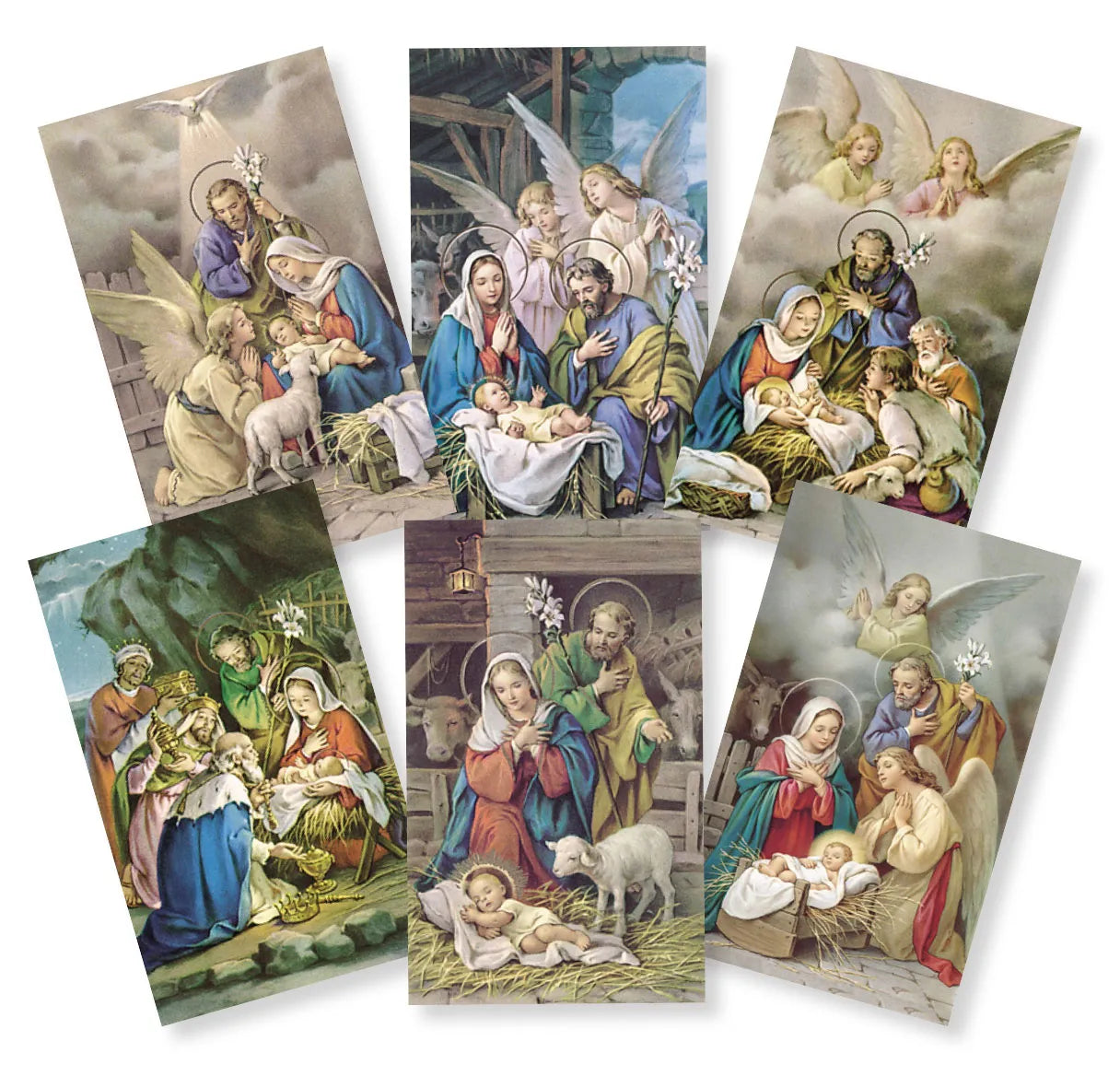 Holy Family with Angels Christmas Holy Cards