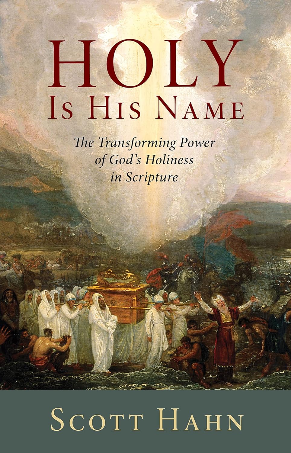 Book cover of 'Holy Is His Name' by Scott Hahn with a religious scene and text.