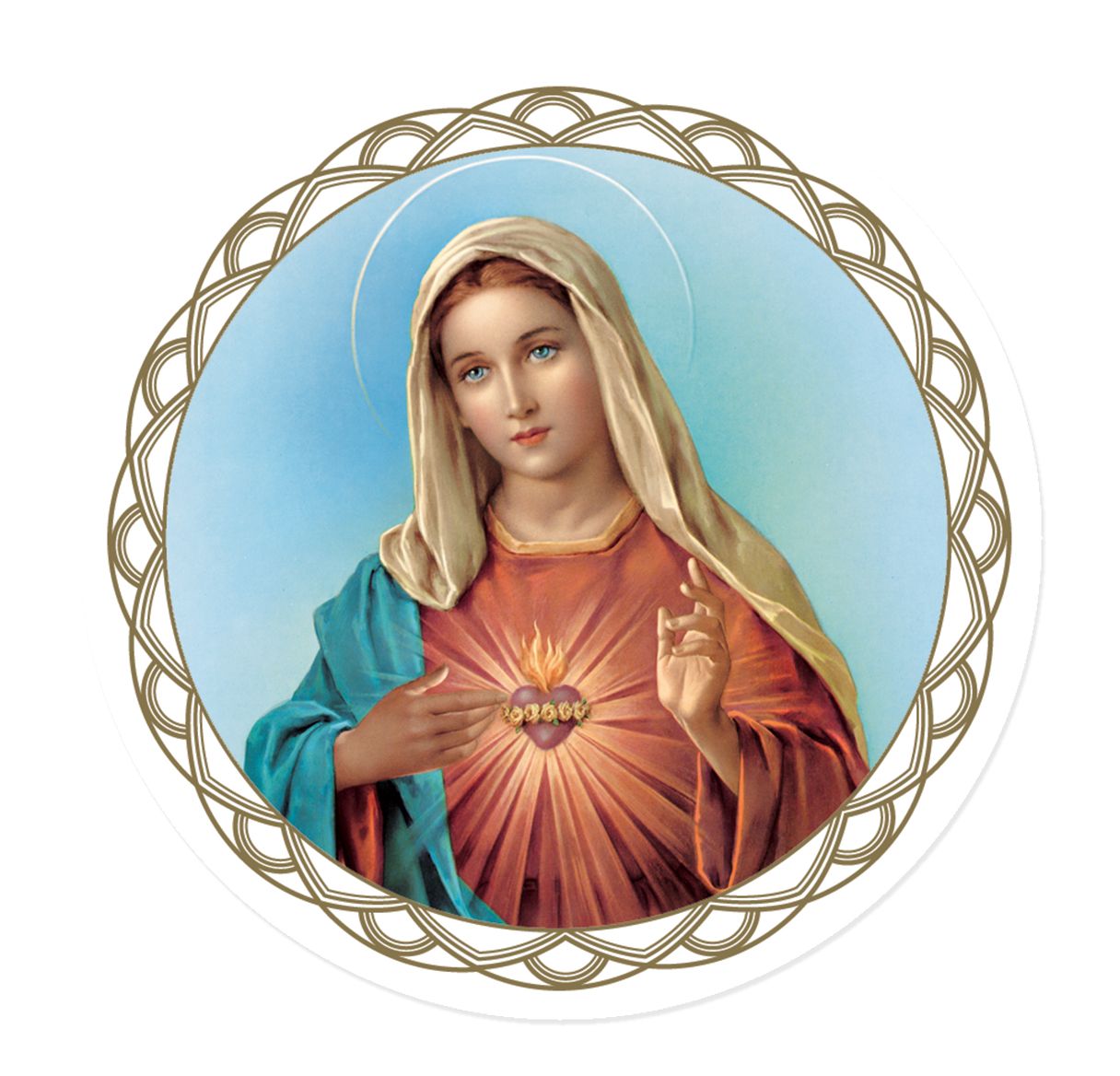 Icon of a religious figure with a decorative border
