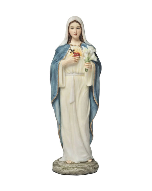 Immaculate Heart of Mary, Hand-Painted Figurine 3.5"