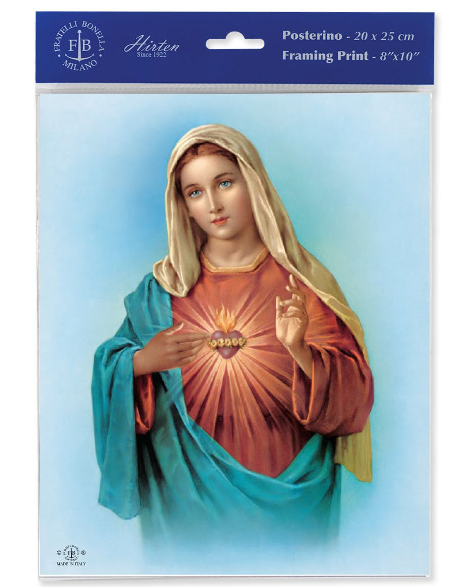 Framing print of a religious figure with a blue border and visible brand logo.