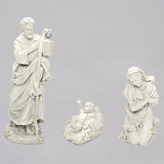 Indoor/Outdoor Ivory Nativity Set, 27" Scale