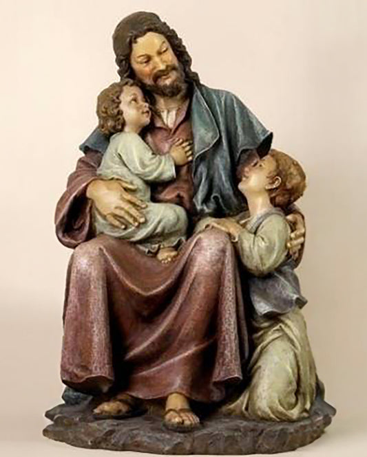 Jesus with Children Statue 29"