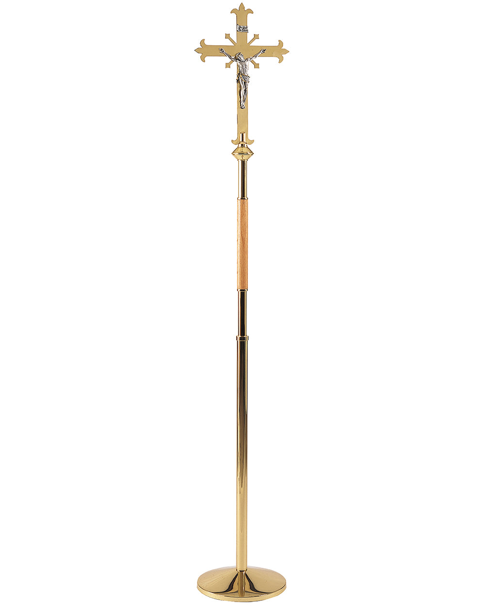 Fleur de Lis INRI Processional Cross 82