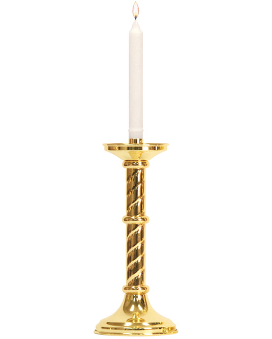 Solid Brass Altar Candlestick 12"
