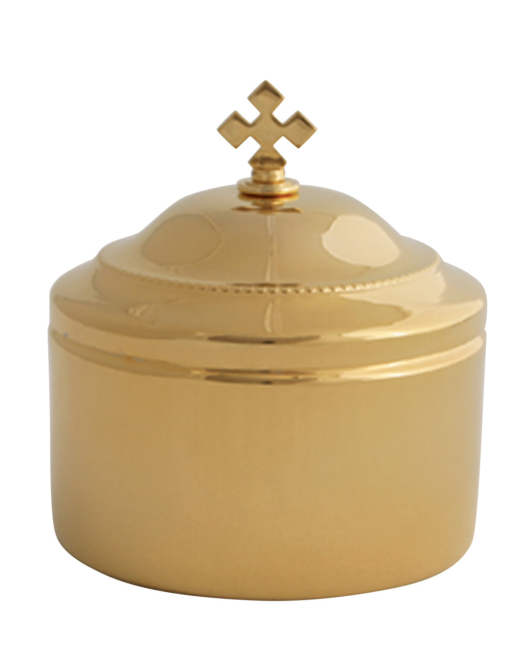 Caja de host con baño de oro de 24 quilates, 3.5 pulgadas